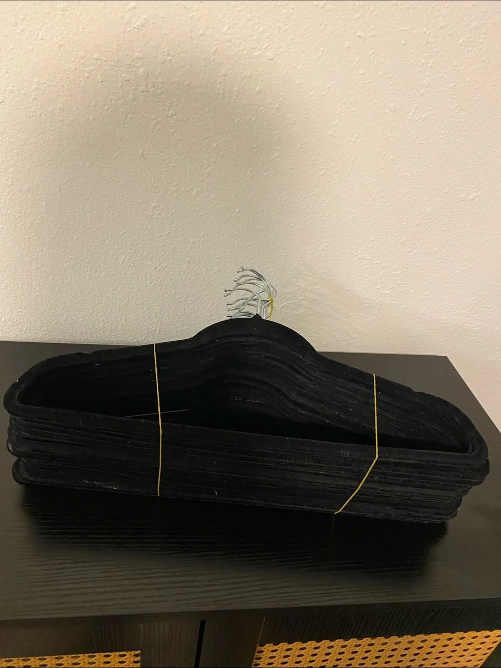 24 Black Velvet Suit Hangers - 24 pieces Pack